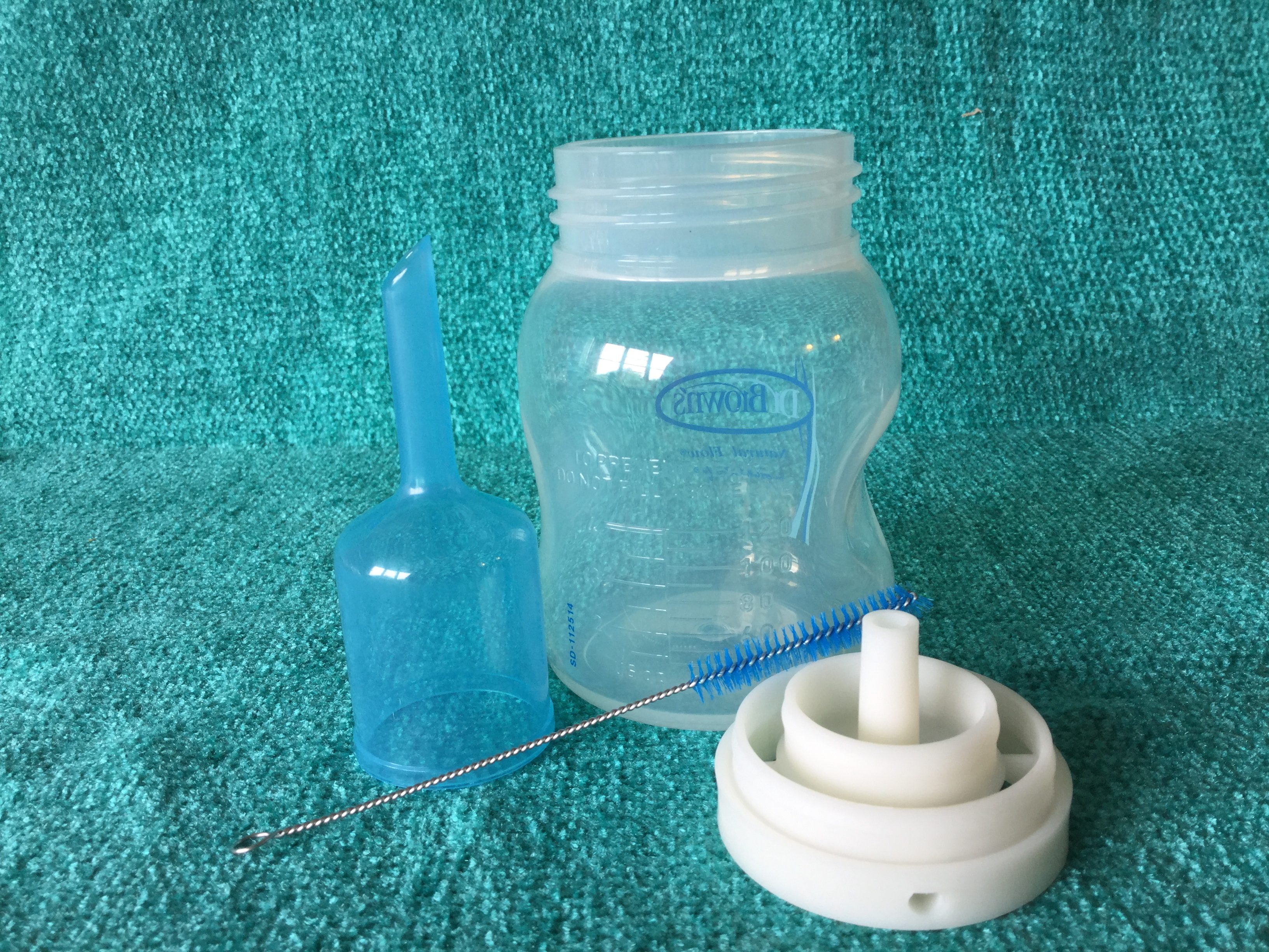 Example of a bottle with an internal anti colic feature